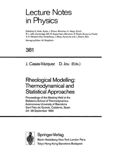 Rheological modelling