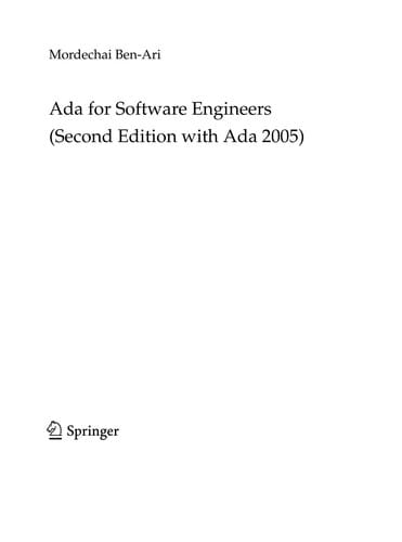 Ada for software engineers