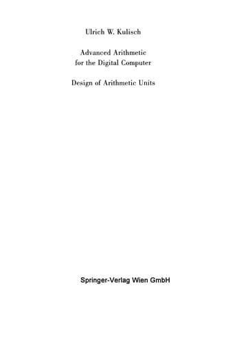 Advanced Arithmetic for the Digital Computer