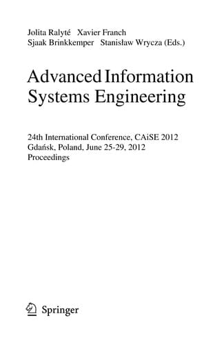 Advanced Information Systems Engineering
