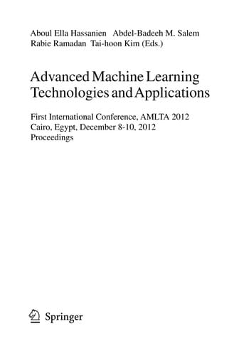 Advanced Machine Learning Technologies and Applications