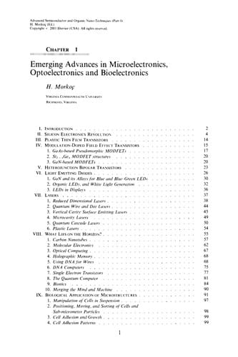 Advanced semiconductor and organic nano-techniques