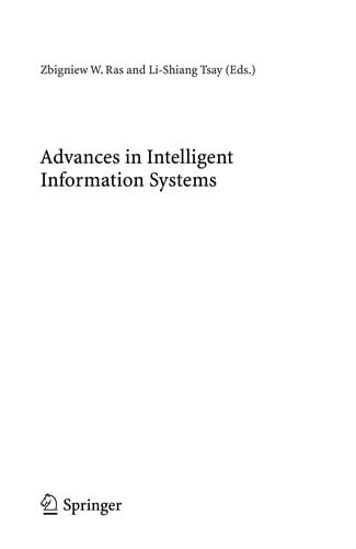 Advances in intelligent information systems