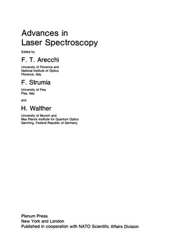 Advances in Laser Spectroscopy