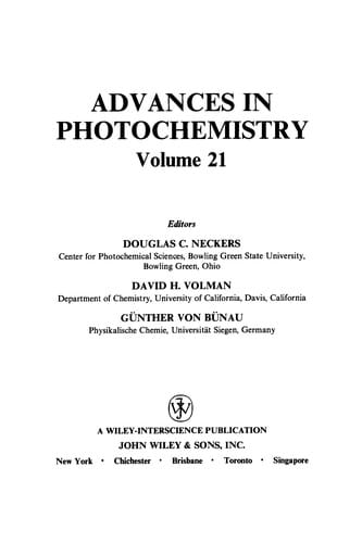 Advances in photochemistry
