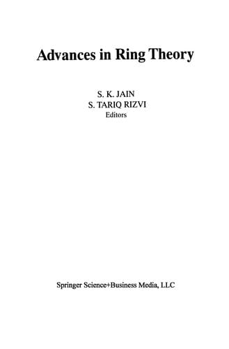 Advances in Ring Theory