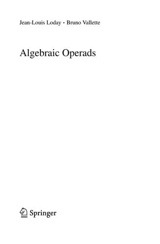 Algebraic Operads