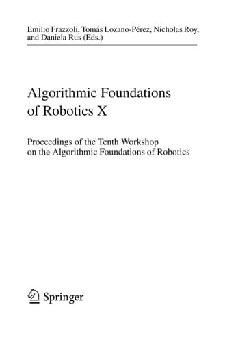 Algorithmic Foundations of Robotics X