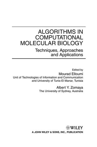 Algorithms in computational molecular biology