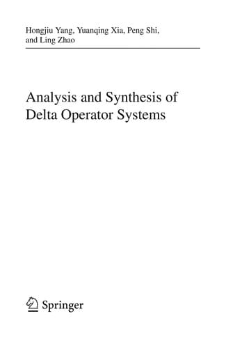Analysis and synthesis of delta operator systems
