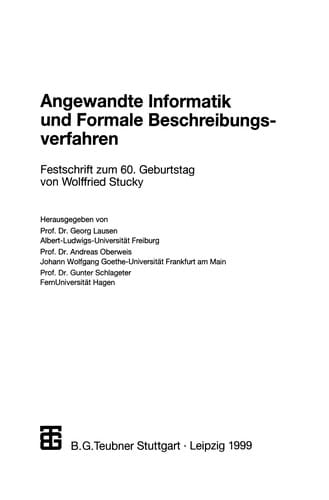Angewandte Informatik und Formale Beschreibungsverfahren