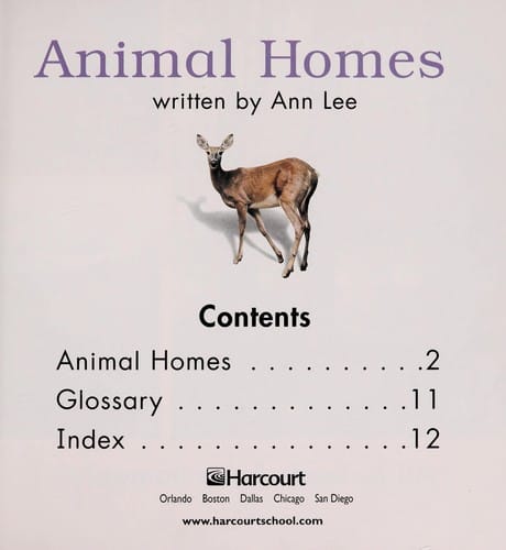 Animal homes
