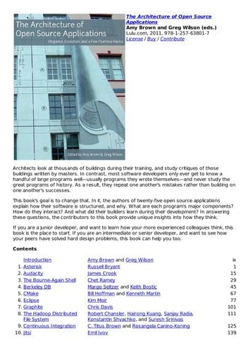 The architecture of open source applications