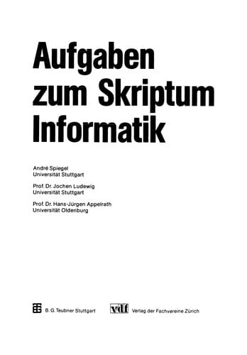 Aufgaben zum Skriptum Informatik