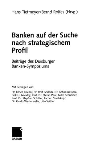 Banken auf der Suche nach strategischem Profil