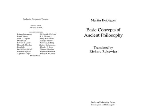 Basic concepts of ancient philosophy