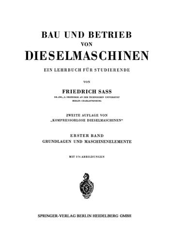 Bau und Betrieb von Dieselmaschinen