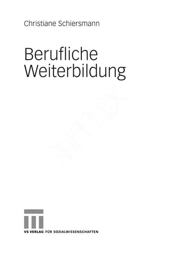 Einführung in die berufliche Weiterbildung