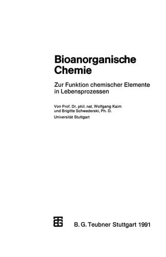 Bioanorganishe Chemie