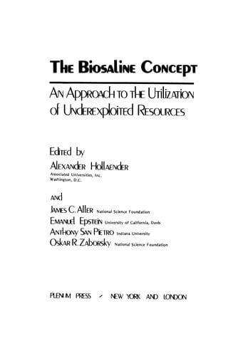 The Biosaline Concept
