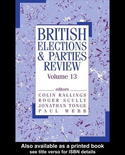 BRITISH ELECTIONS & PARTIES REVIEW; ED. BY COLIN RALLINGS