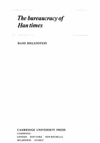 The bureaucracy of Han times