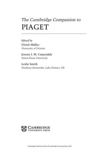 The Cambridge companion to Piaget