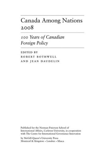 100 years of Canadian foreign policy