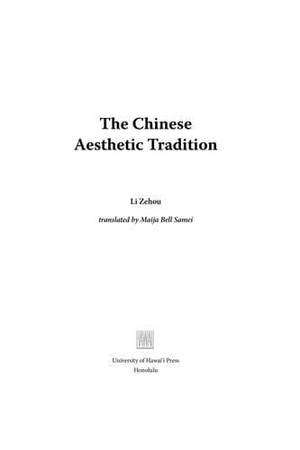 The Chinese aesthetic tradition