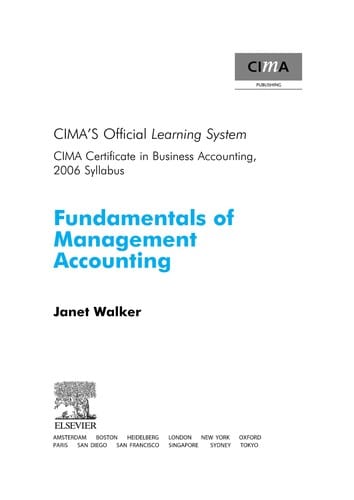 Fundamentals of management accounting