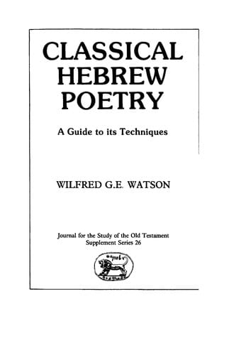 Classical Hebrew poetry