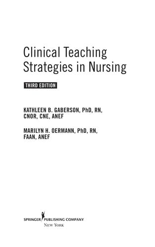 Clinical teaching strategies in nursing