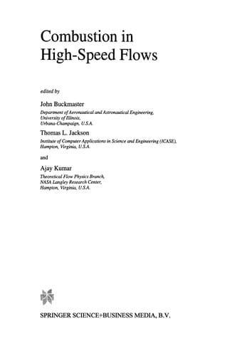 Combustion in High-Speed Flows