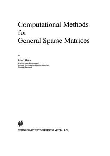 Computational Methods for General Sparse Matrices