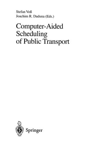 Computer-Aided Scheduling of Public Transport