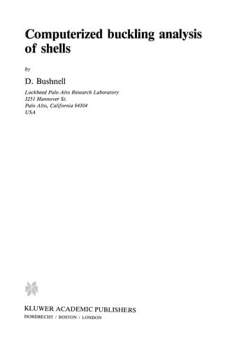 Computerized buckling analysis of shells