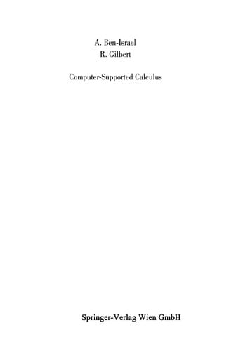 Computer-Supported Calculus