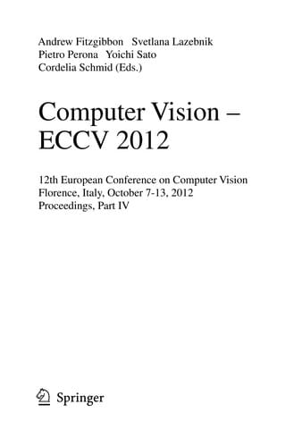 Computer Vision – ECCV 2012