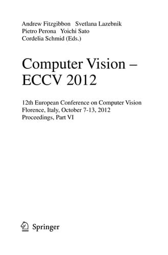 Computer Vision – ECCV 2012