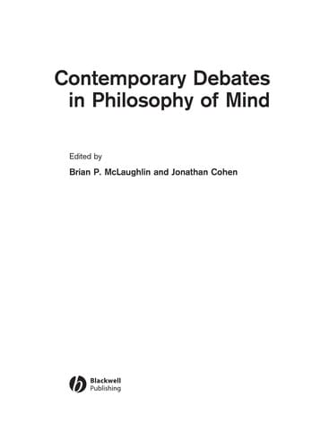 Contemporary debates in philosophy of mind