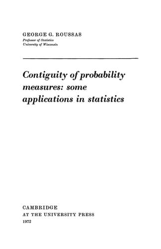 Contiguity of probability measures