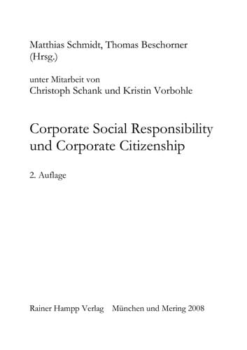 Corporate social responsibility und corporate citizenship