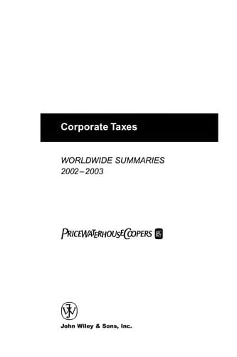 Corporate taxes 2002-2003