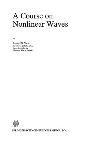 A course on nonlinear waves