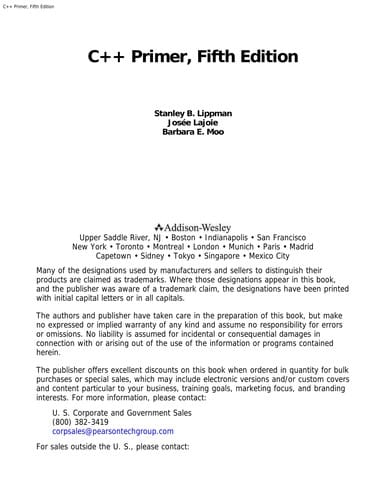 C++ primer