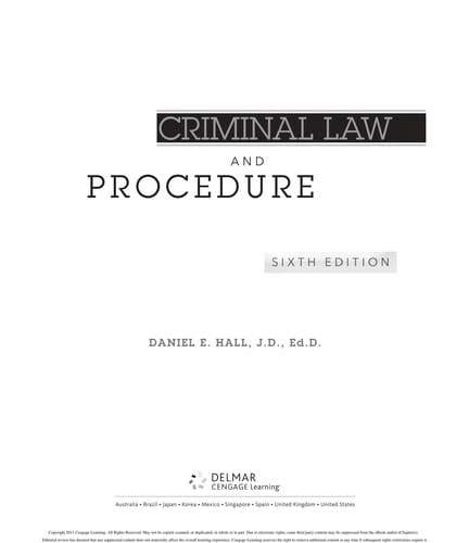 Criminal law and procedure