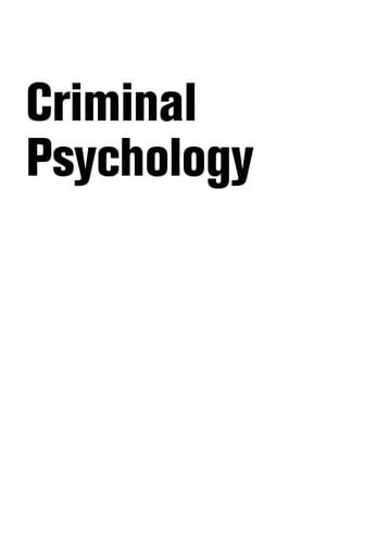 Criminal Psychology