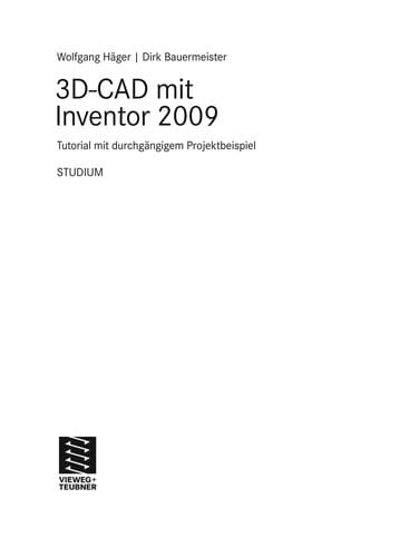 3D-CAD mit Inventor 2009