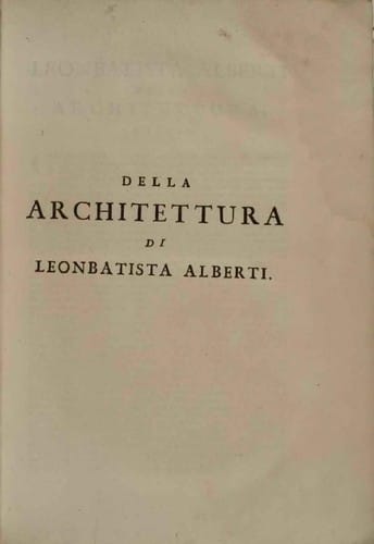 Della architettura, della pittura e della statua