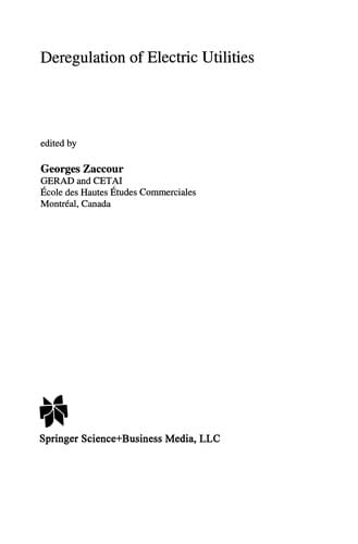 Deregulation of Electric Utilities